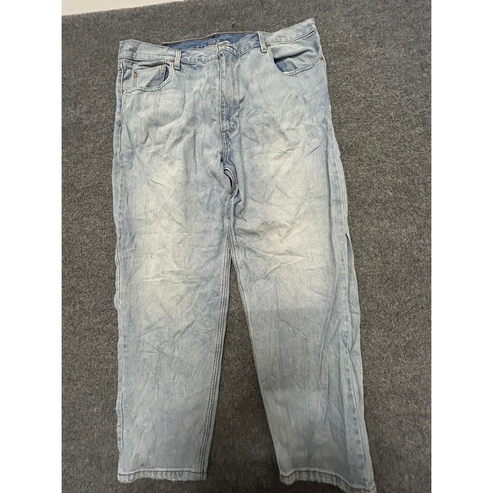 Levi's Jeans Mens Size W40 L30 Light Wash 550 Relaxed Fit Tapered Denim Stains